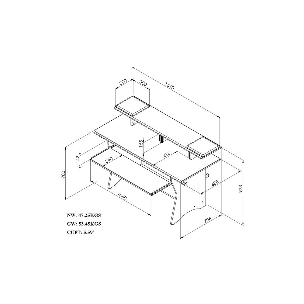 Thomann Studio Table L Black – Thomann Ireland