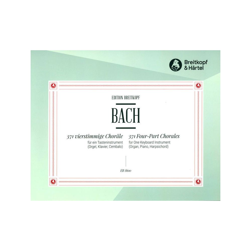 Breitkopf & Härtel Bach 371 vierstimmige Choräle – Thomann Ireland