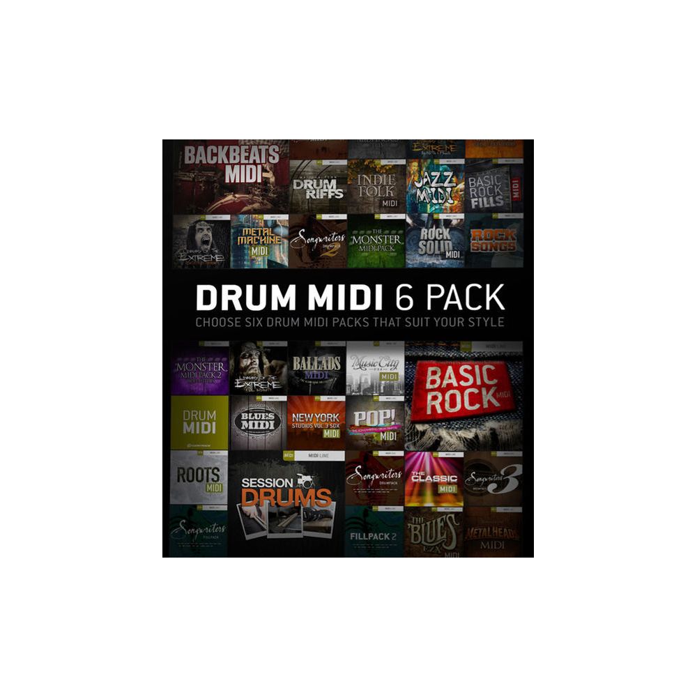 Toontrack Drum Midi 6 Pack – Thomann Ireland