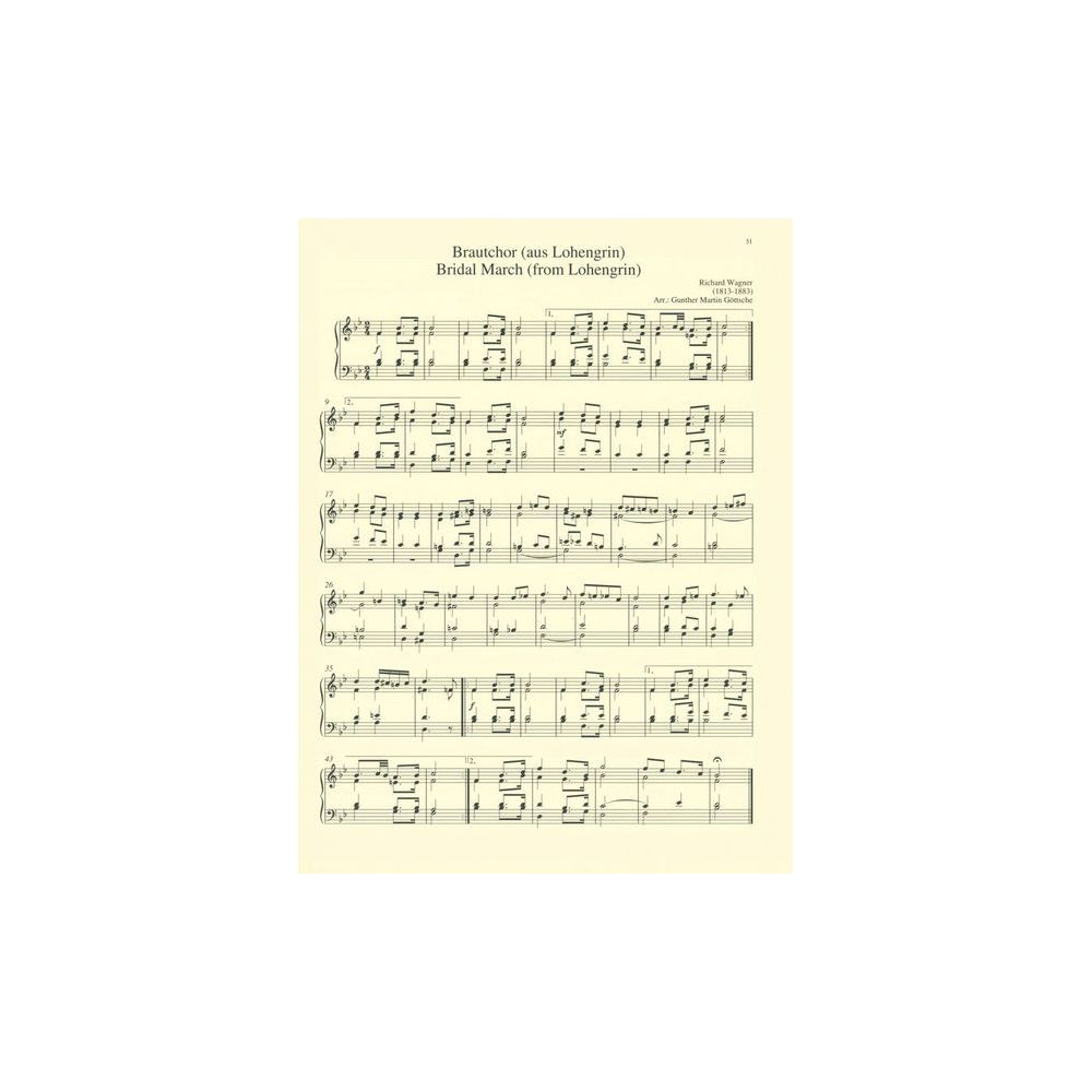 Bärenreiter Orgelmusik zu Trauungen – Thomann Ireland