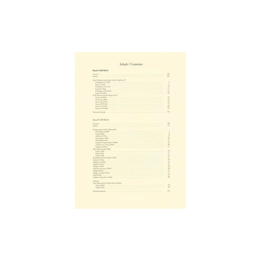 Breitkopf & Härtel Mendelssohn Orgelwerke 1 – Thomann Ireland