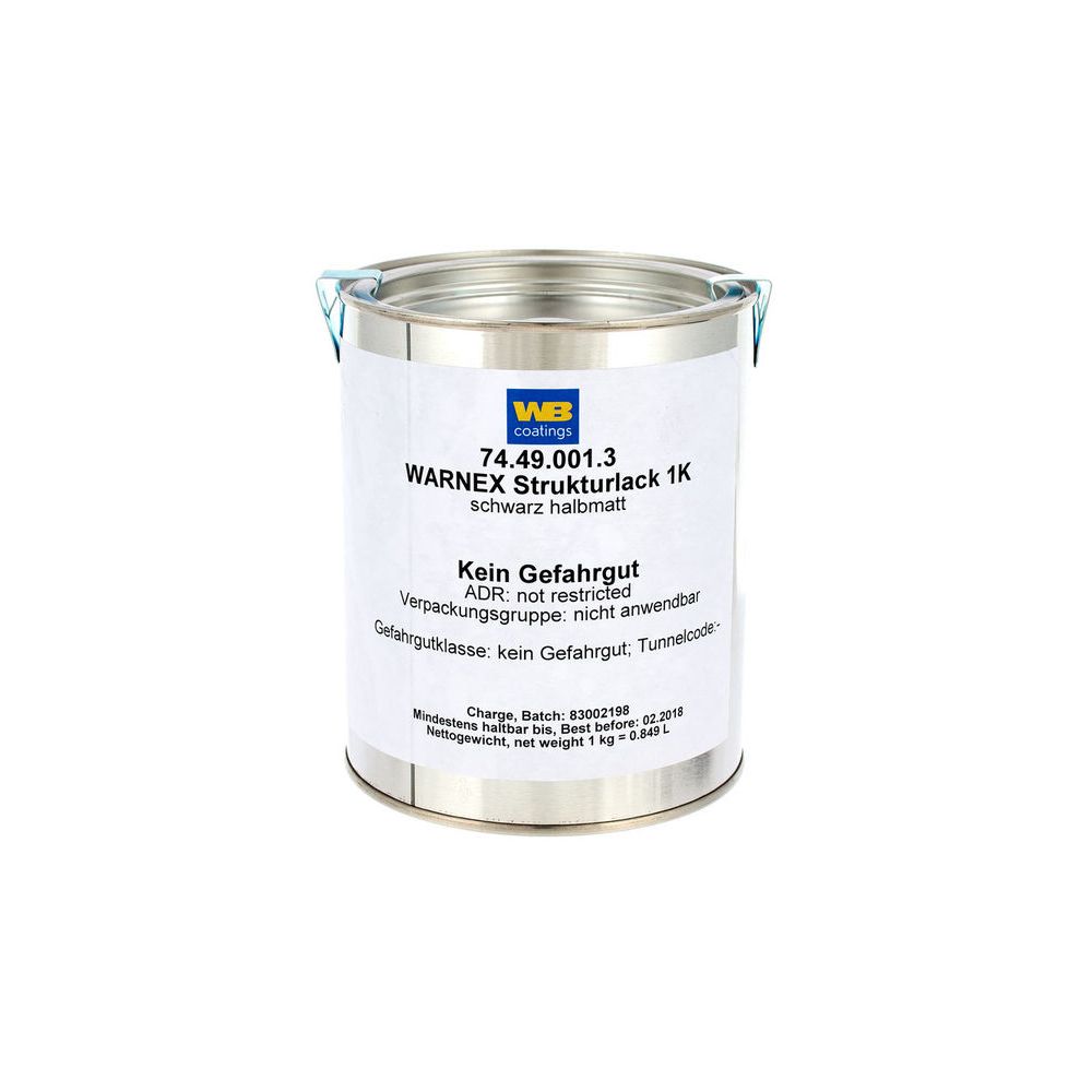 Warnex Structure Paint Black 1Kg – Thomann Ireland