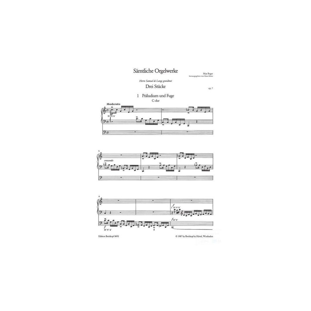 Breitkopf & Härtel Reger Sämtliche Orgelwerke – Thomann Ireland
