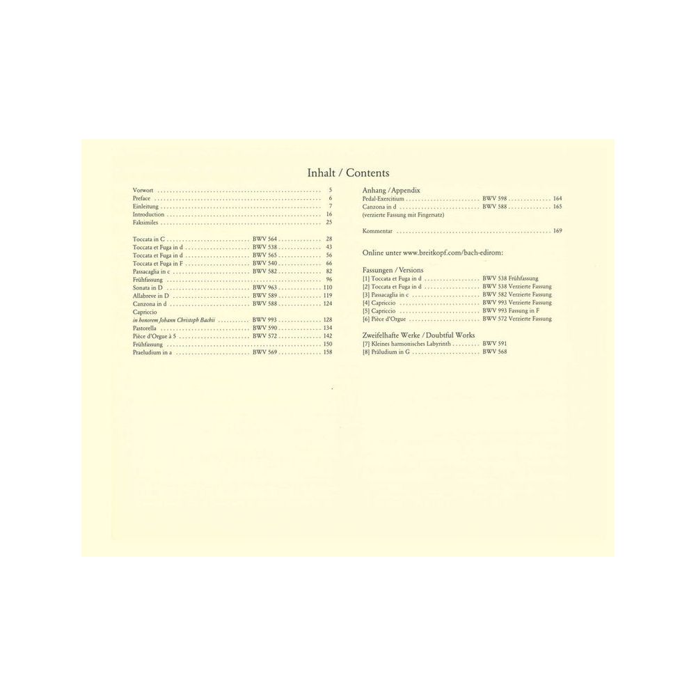 Breitkopf & Härtel Bach Sämtliche Orgelwerke 4 – Thomann Ireland