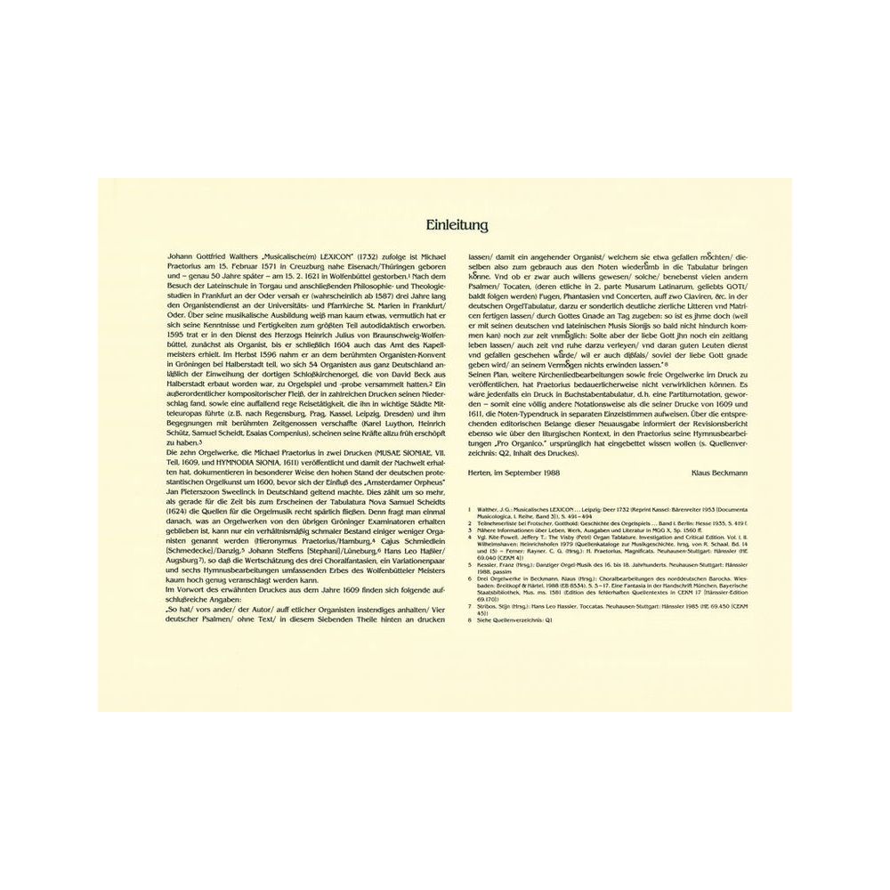 Breitkopf & Härtel Praetorius Orgelwerke – Thomann Ireland