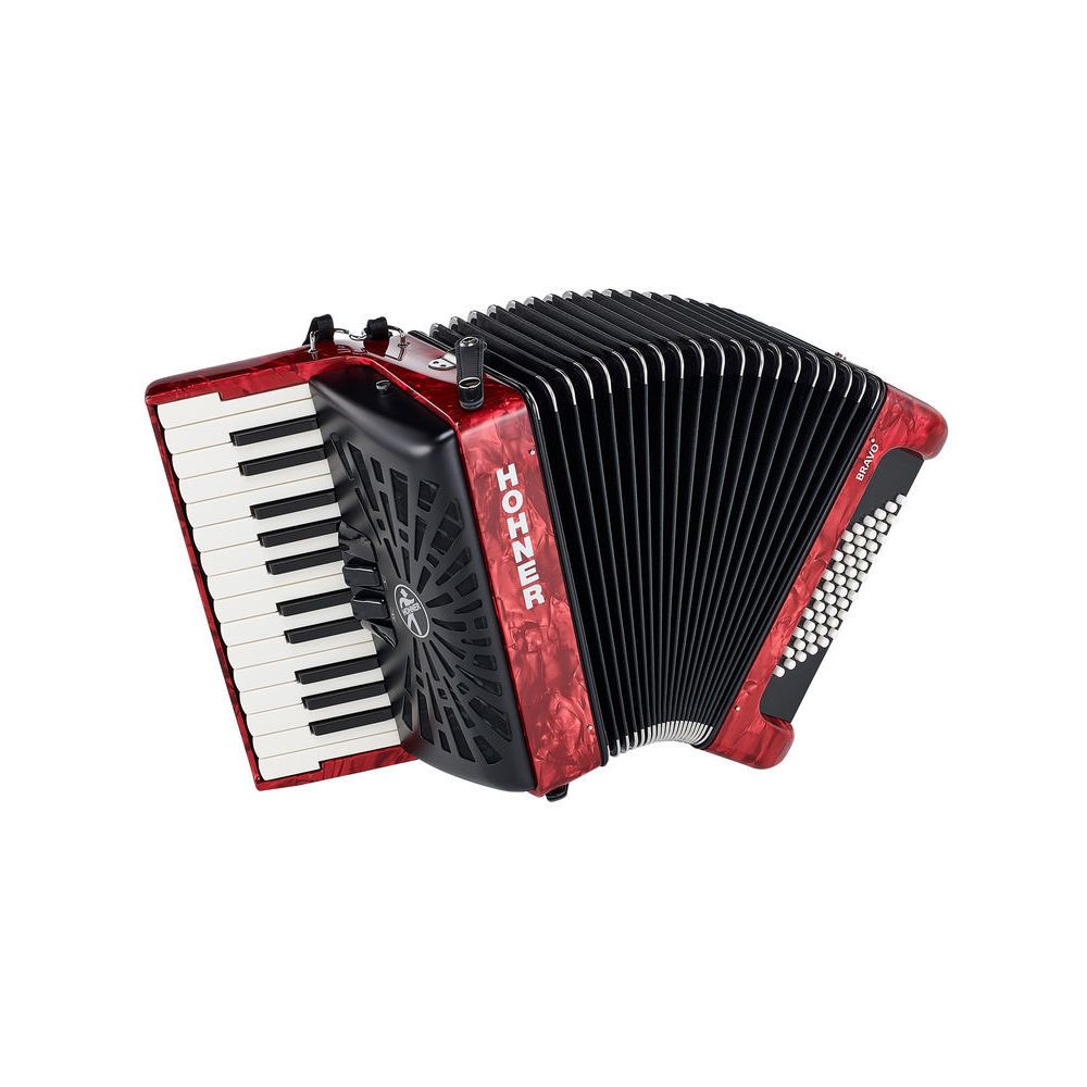 Hohner Bravo II 48 Red silent key – Thomann Ireland