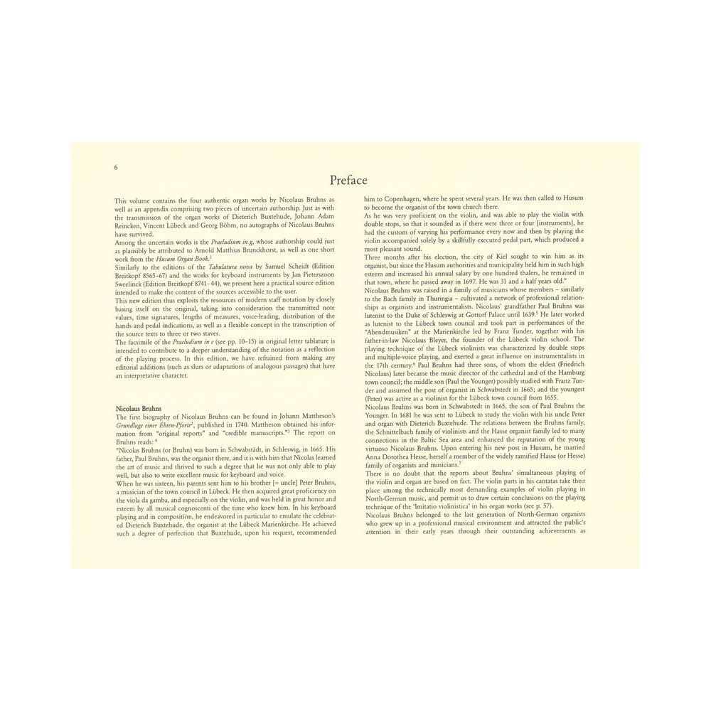 Breitkopf & Härtel Bruhns Sämtliche Orgelwerke – Thomann Ireland