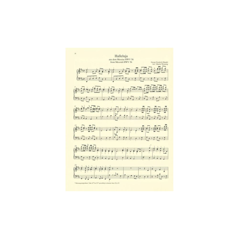 Bärenreiter Orgelmusik zu Trauungen – Thomann Ireland