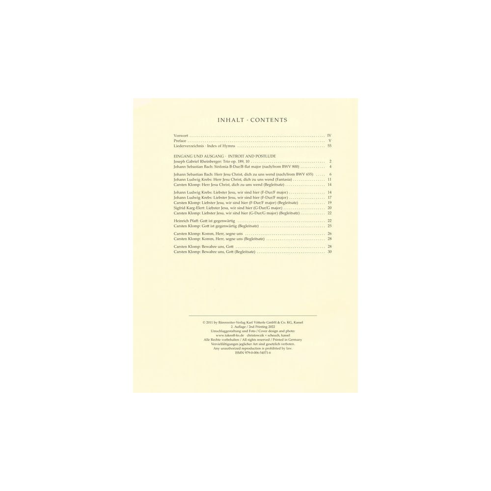 Bärenreiter Organ Plus Gottesdienst – Thomann Ireland