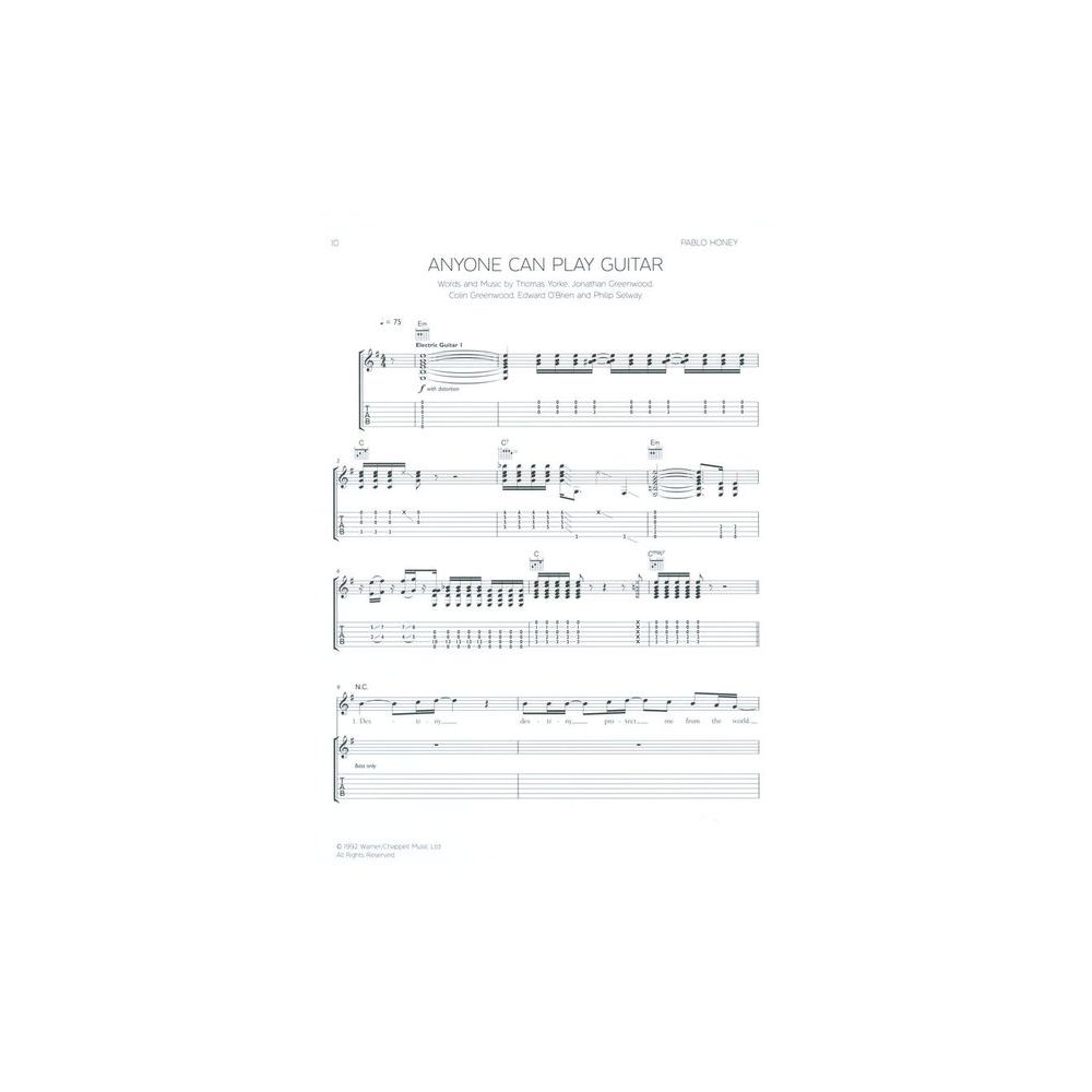 Faber Music Radiohead Guitar Songbook – Thomann Ireland