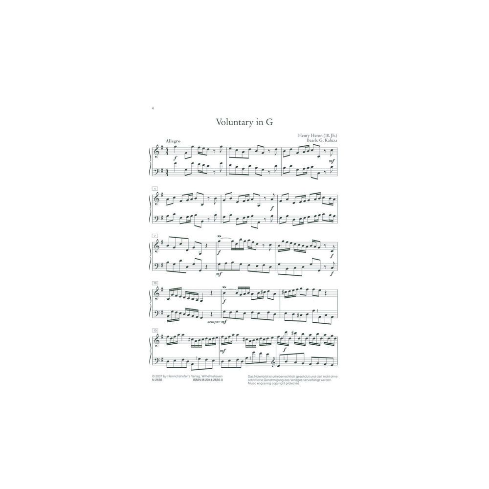 Heinrichshofen Verlag Altenglische Orgelmusik – Thomann Ireland