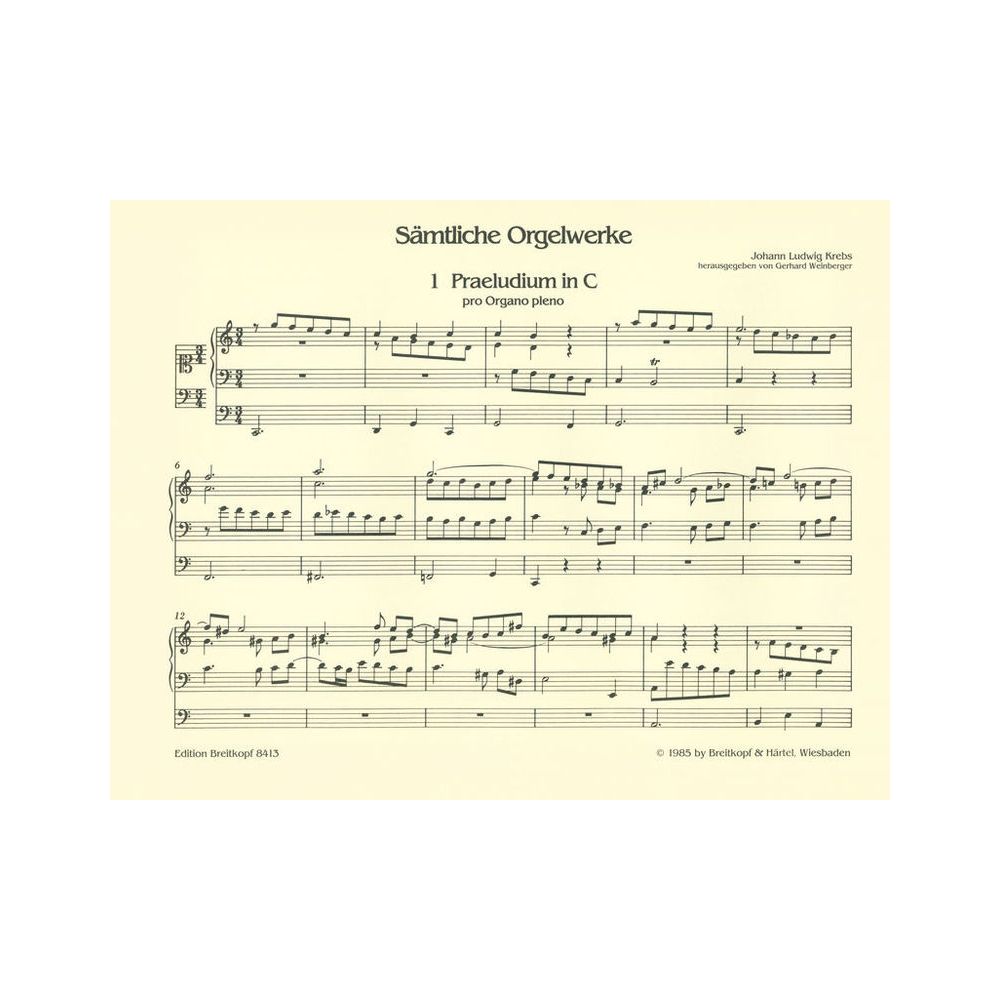 Breitkopf & Härtel Krebs Orgelwerke II – Thomann Ireland