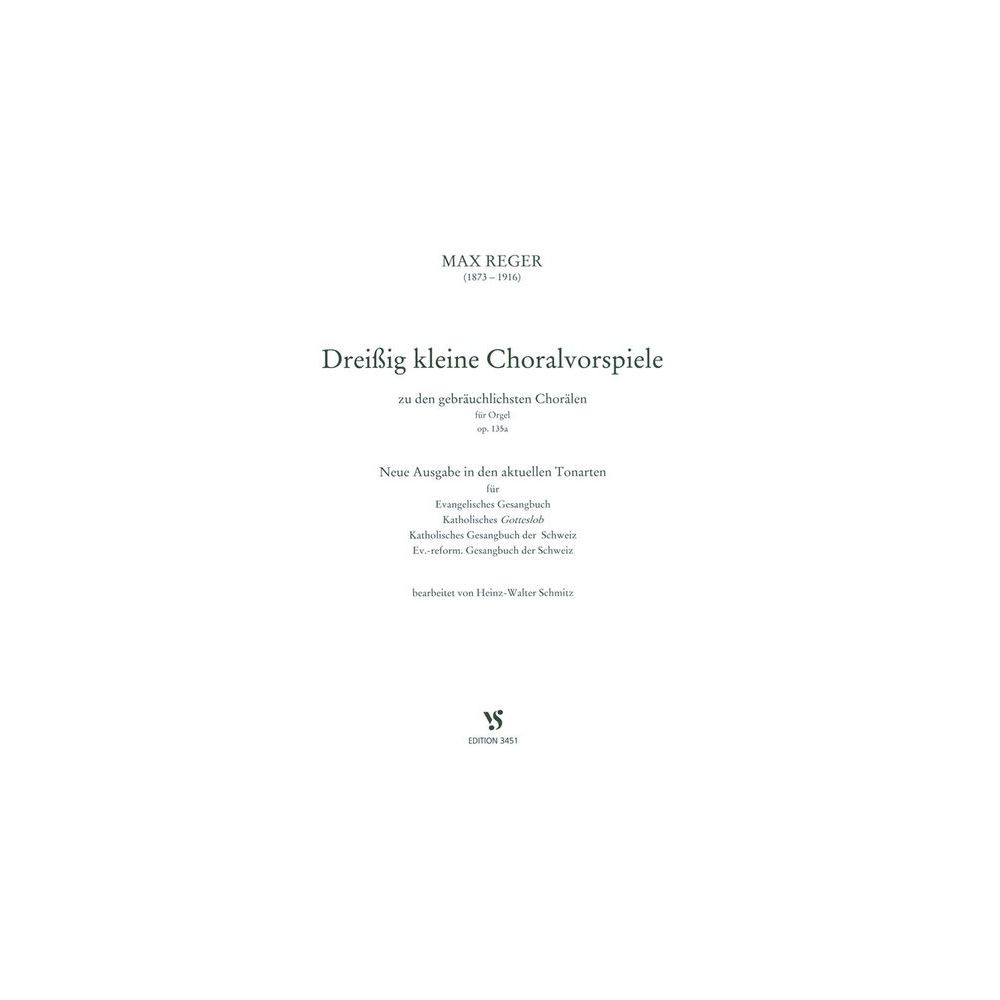 Strube Verlag Reger 30 kleine Choral – Thomann Ireland