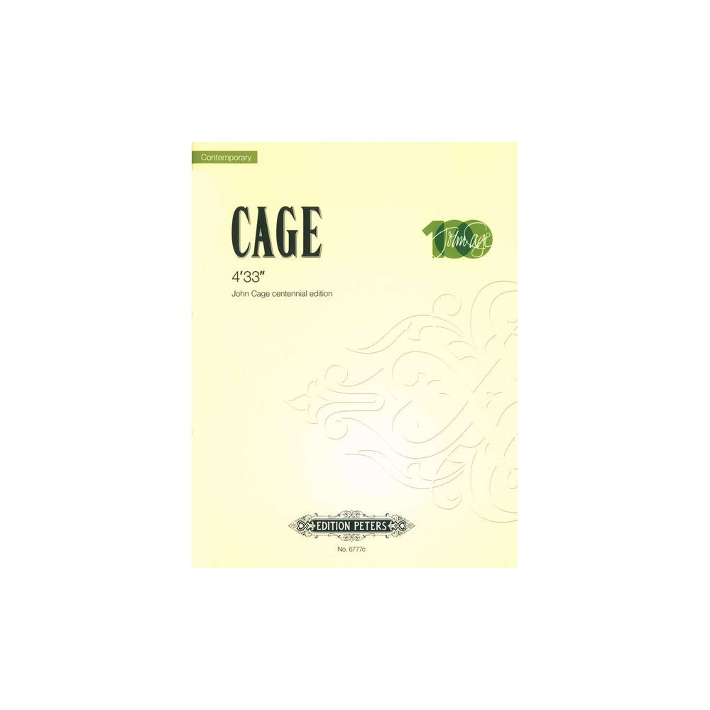 Edition Peters Cage 4'33'' – Thomann Ireland