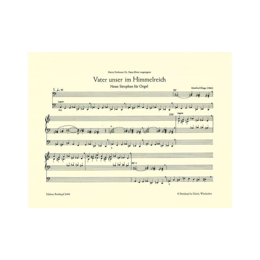 Breitkopf & Härtel Kluge Vater unser im Himmel – Thomann Ireland