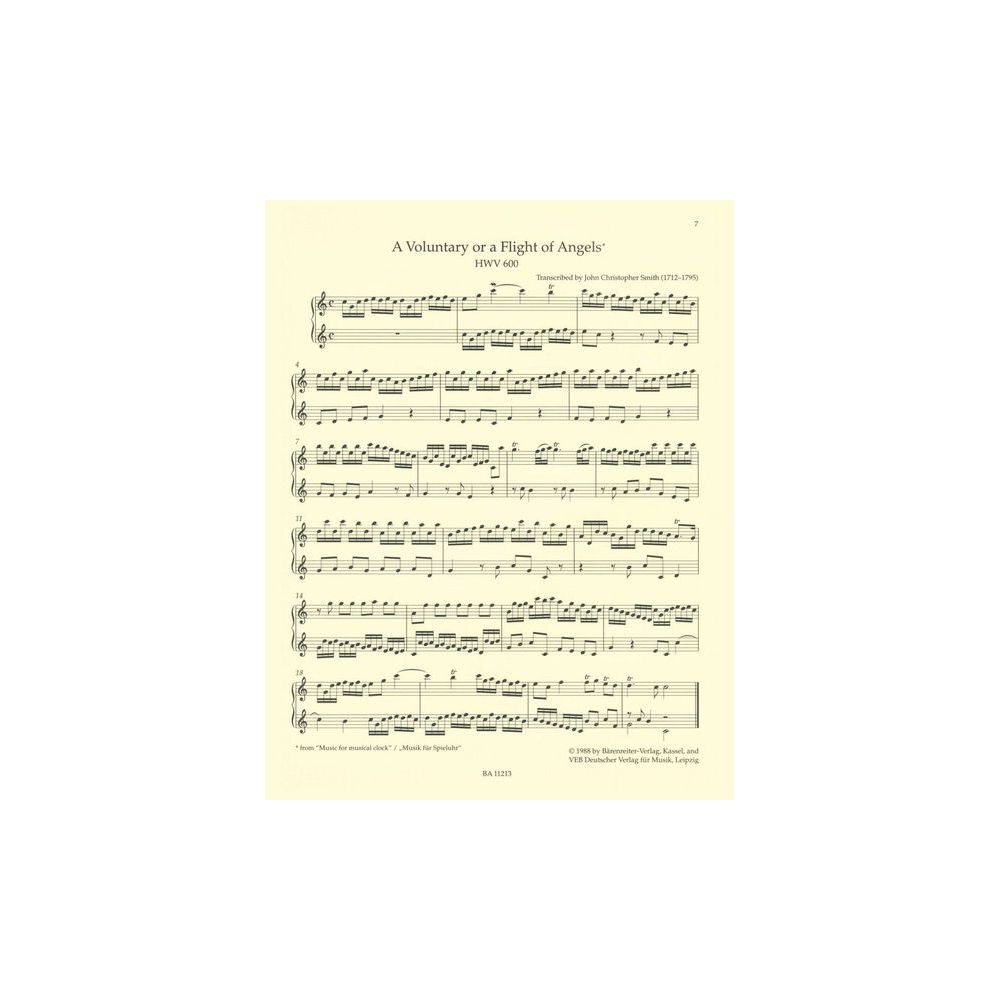 Bärenreiter An Easy Handel Organ Album – Thomann Ireland