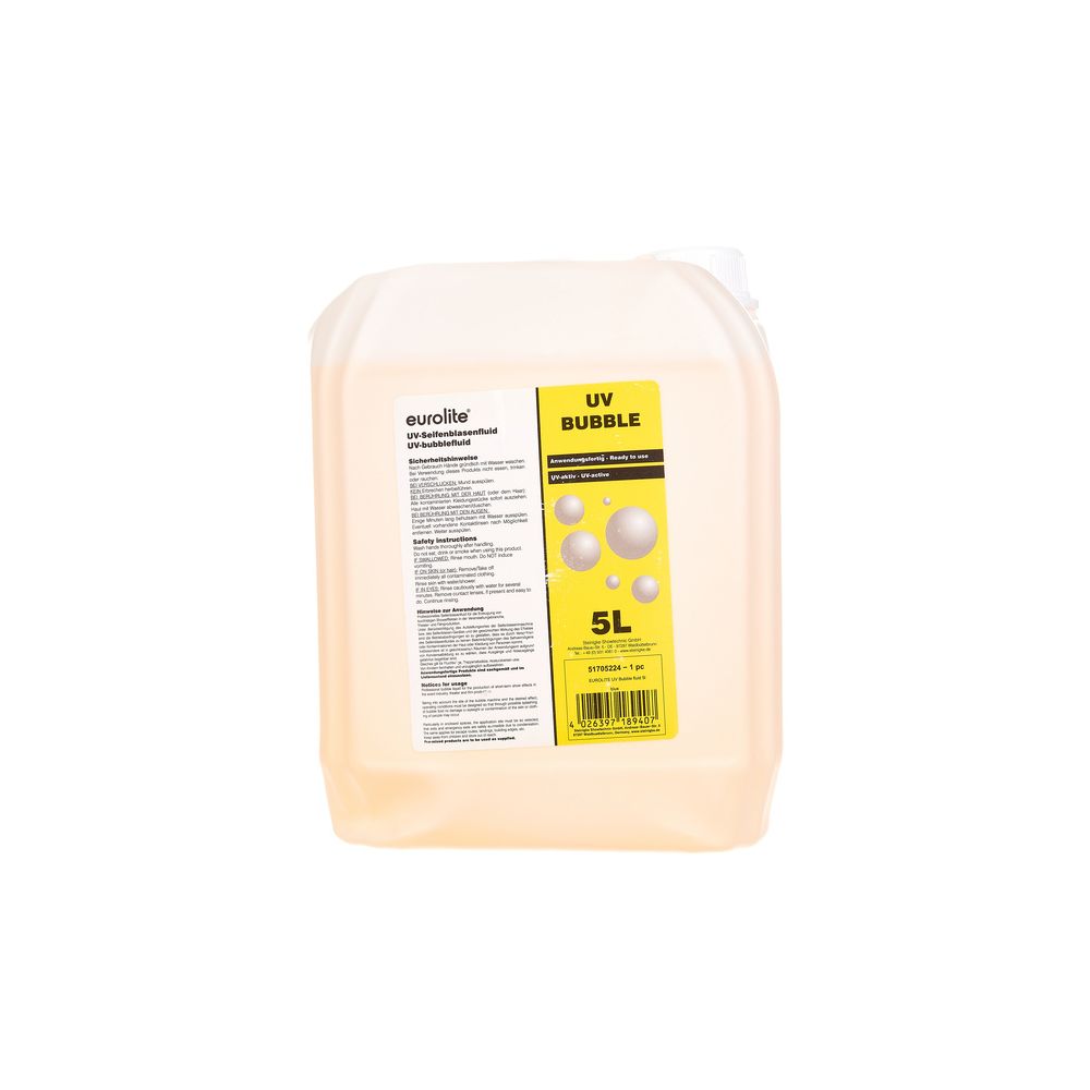 Eurolite UV Bubble Fluid 5l blue – Thomann Ireland