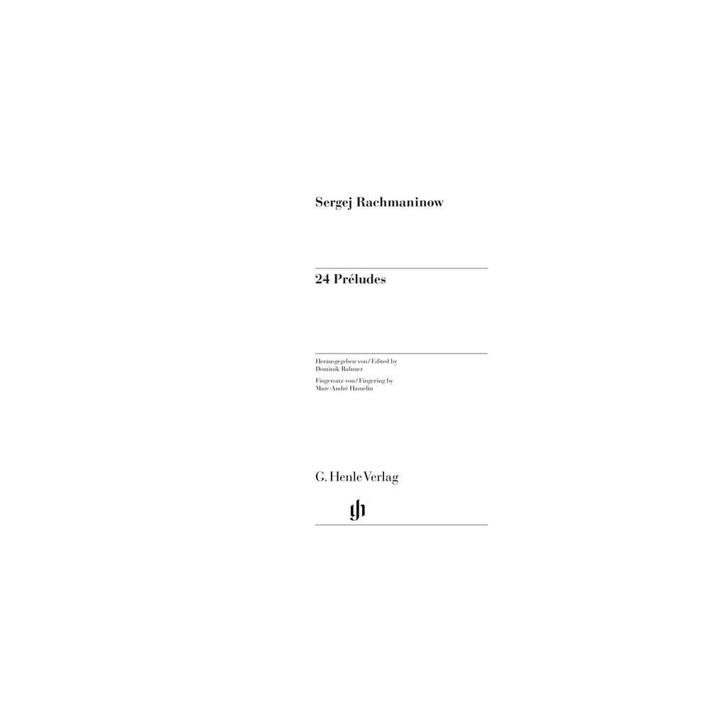Henle Verlag Rachmaninow 24 Préludes – Thomann Ireland