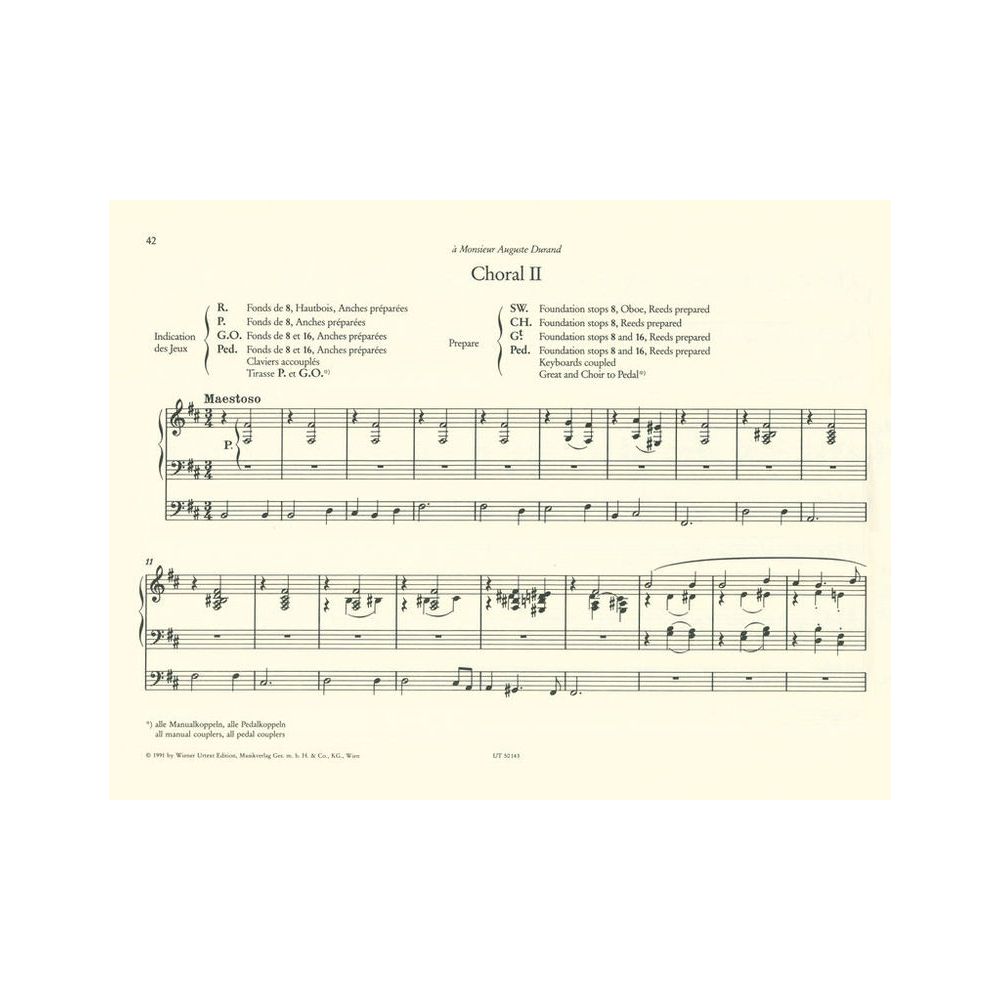 Wiener Urtext Edition Franck Trois Chorals – Thomann Ireland