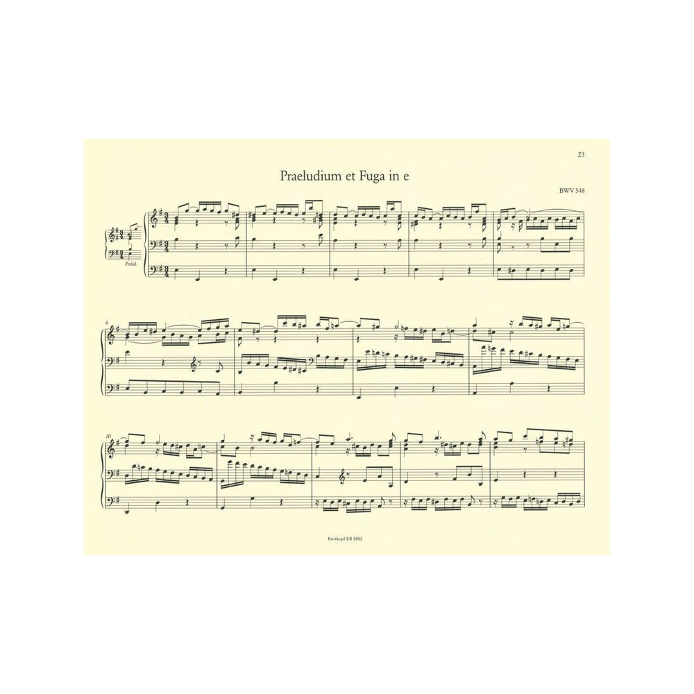 Breitkopf & Härtel Bach Sämtliche Orgelwerke 2 – Thomann Ireland