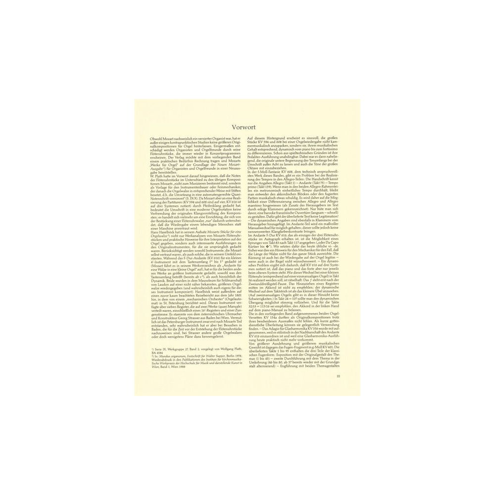 Bärenreiter Mozart Werke for Orgel – Thomann Ireland