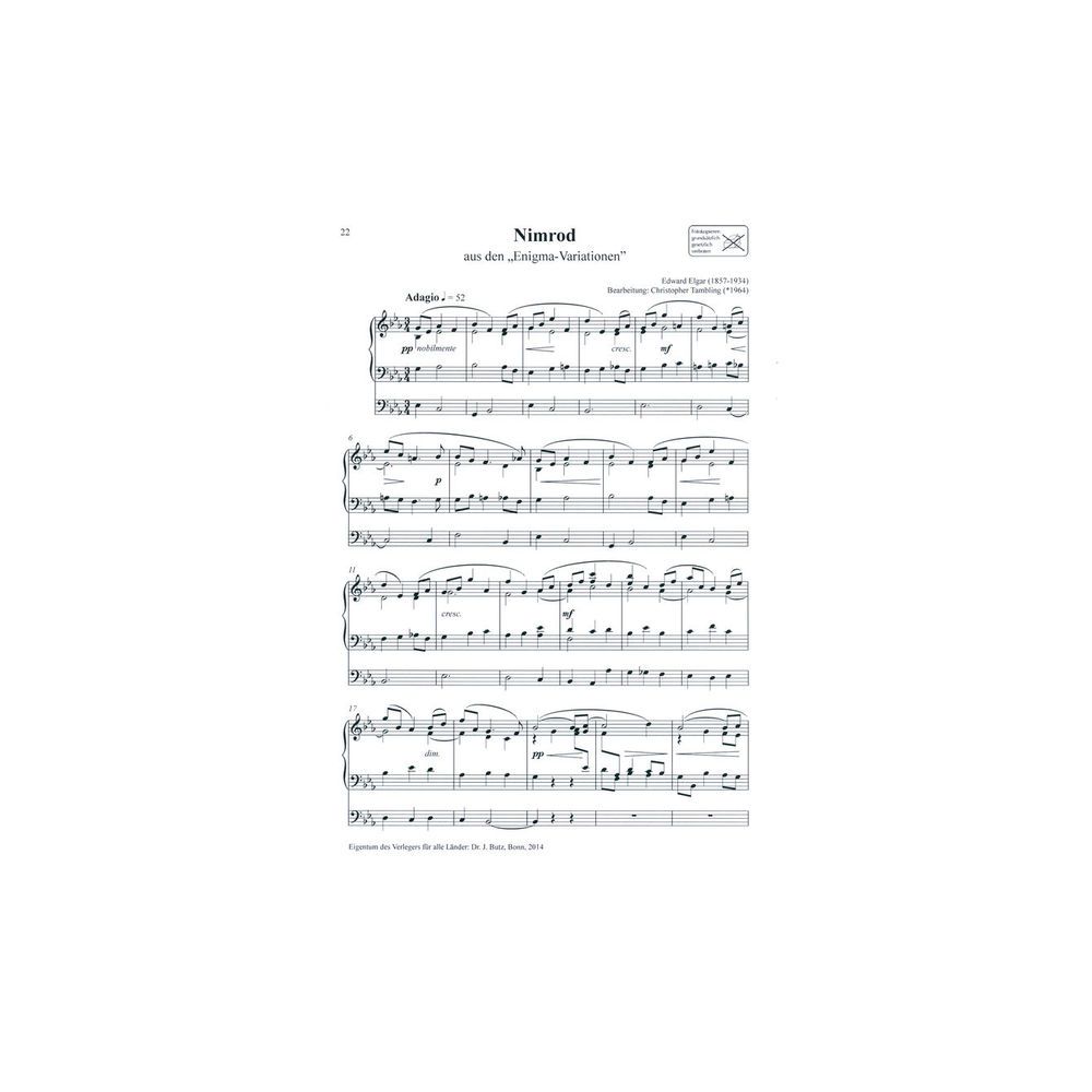 Dr. J. Butz Musikverlag Best Loved Melodies 2 Organ – Thomann Ireland