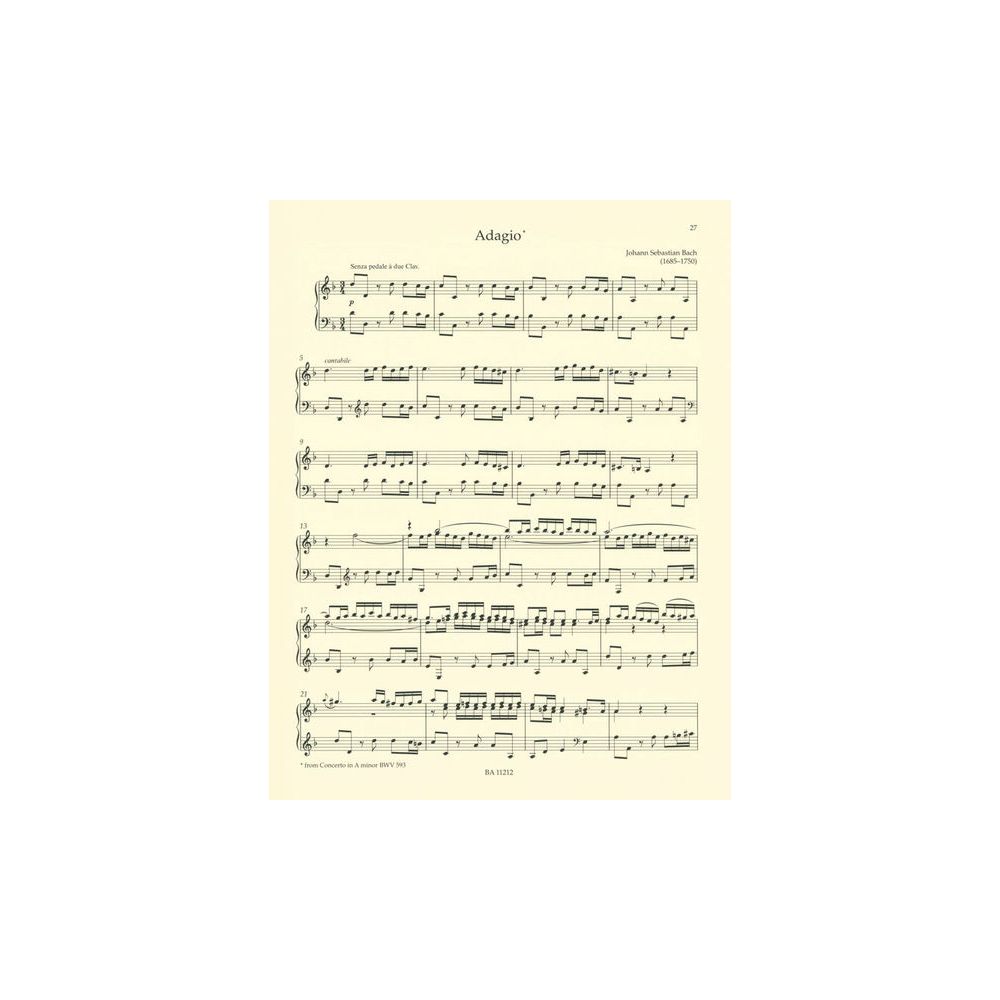 Bärenreiter An Easy Bach Organ Album – Thomann Ireland