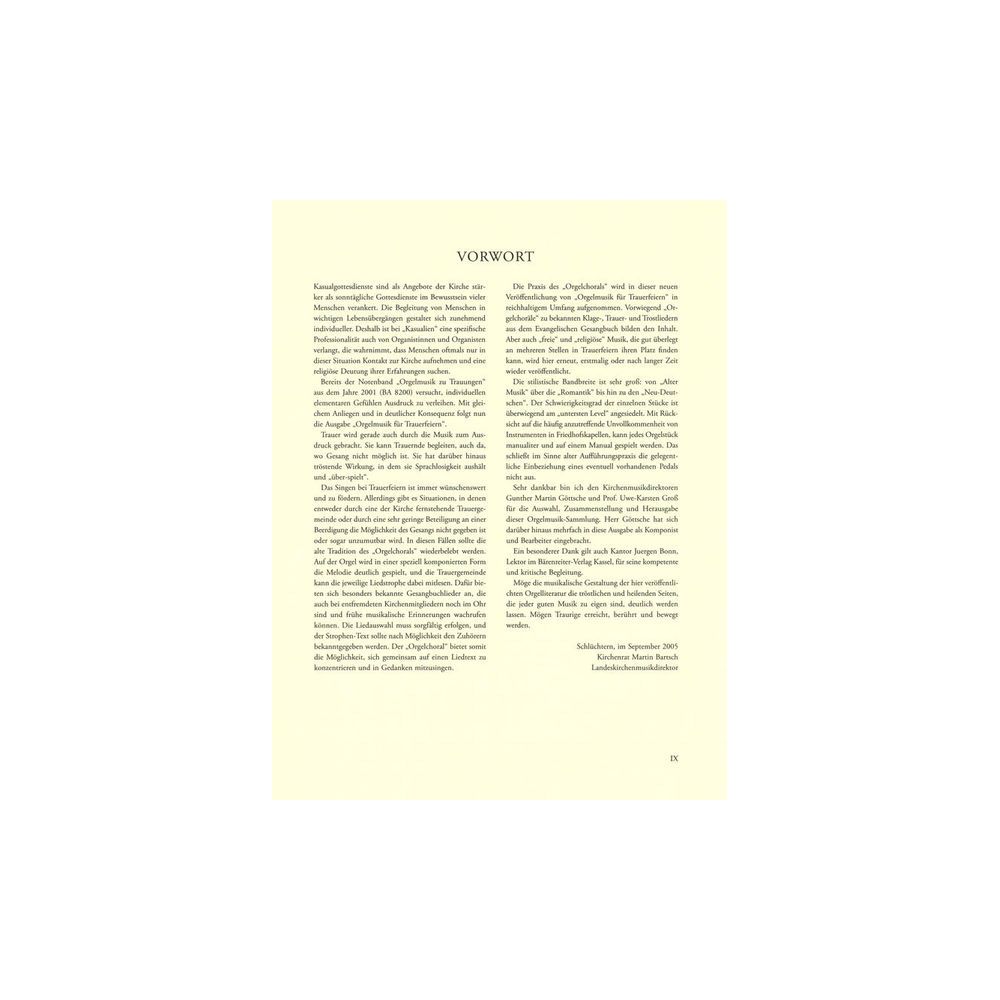 Bärenreiter The Organ Funeral Album – Thomann Ireland