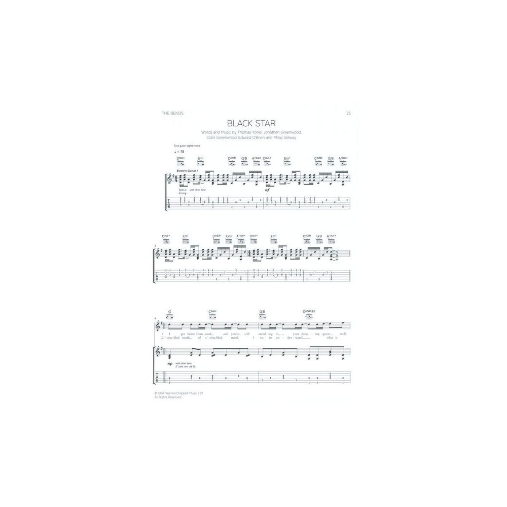 Faber Music Radiohead Guitar Songbook – Thomann Ireland