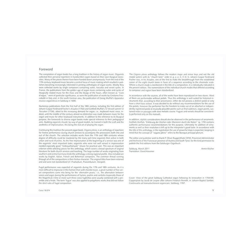 Carus Verlag Organo pleno – Thomann Ireland