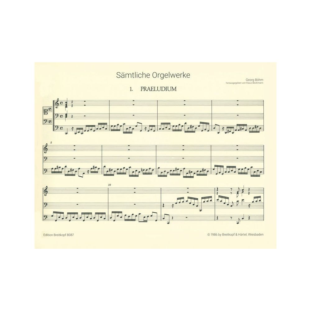 Breitkopf & Härtel Böhm Sämtliche Orgelwerke – Thomann Ireland