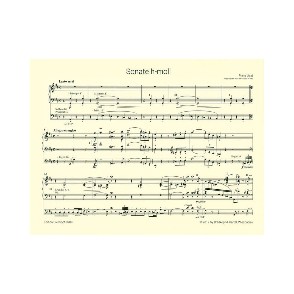 Breitkopf & Härtel Liszt Sonate h