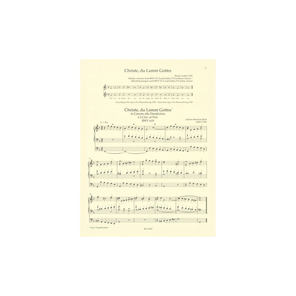 Bärenreiter An Easy Bach Organ Album – Thomann Ireland