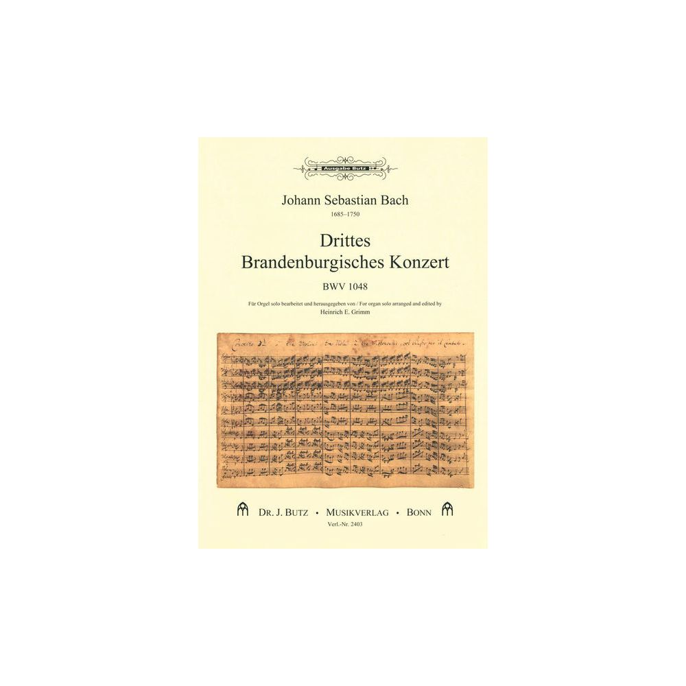 Dr. J. Butz Musikverlag Brandenburgisches Konzert 3 – Thomann Ireland