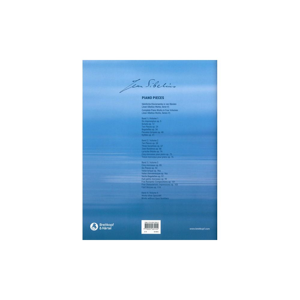 Breitkopf & Härtel Sibelius Piano Pieces – Thomann Ireland