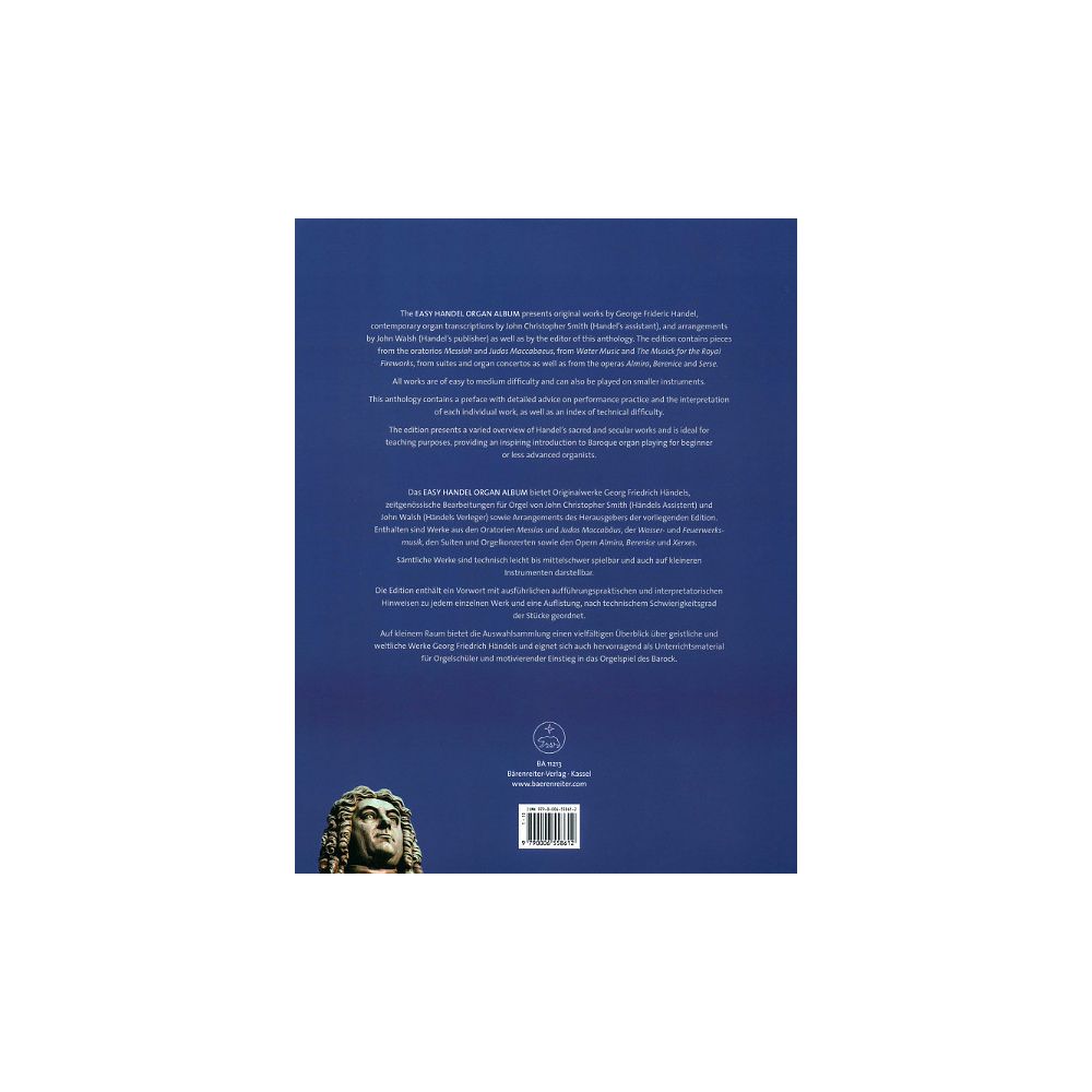 Bärenreiter An Easy Handel Organ Album – Thomann Ireland