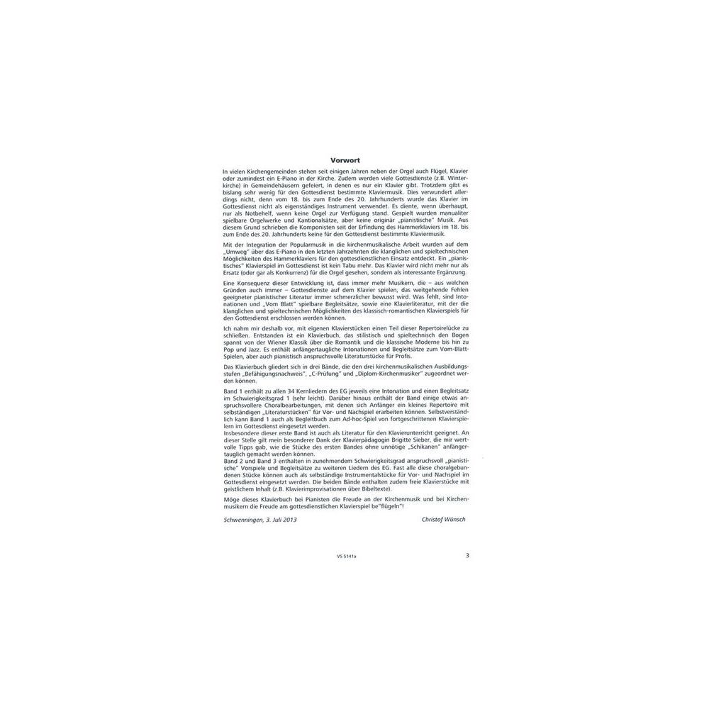 Strube Verlag Klavierbuch Gottesdienst 1 – Thomann Ireland
