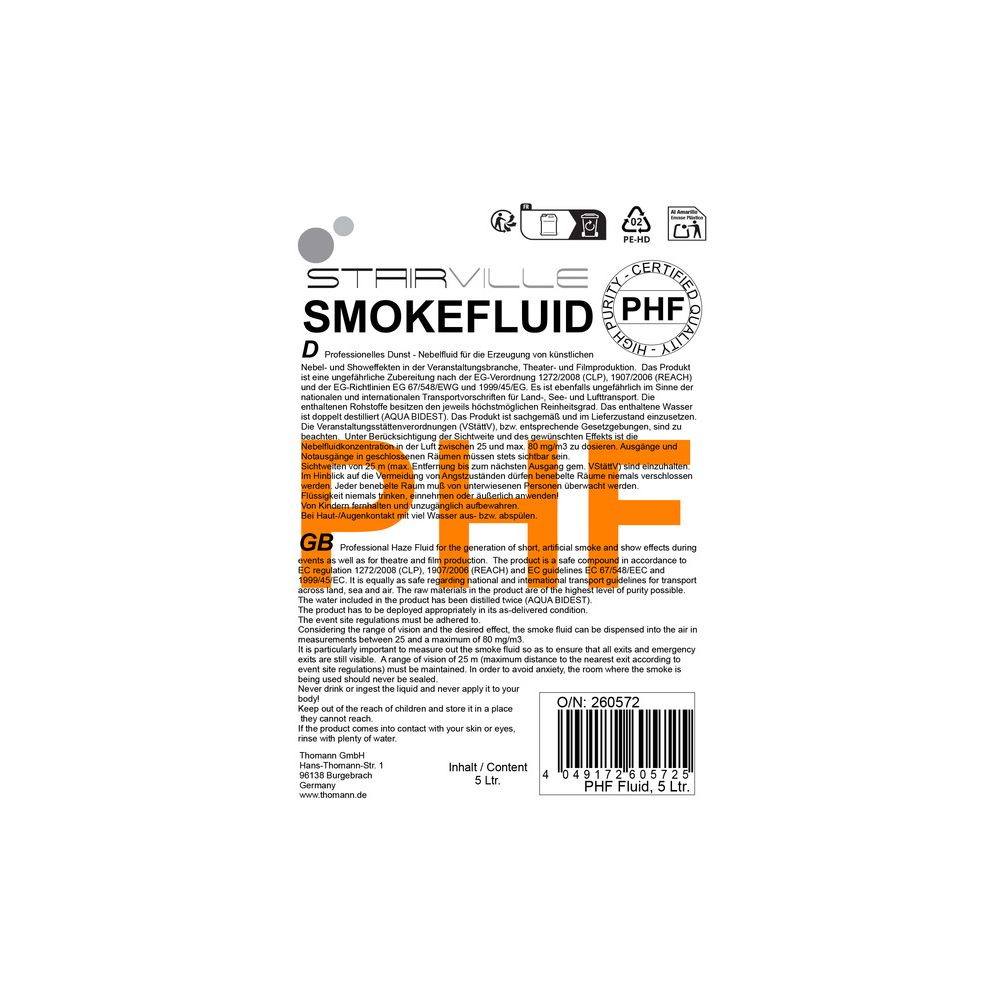 Stairville PHF Pro Haze Fluid 5l – Thomann Ireland