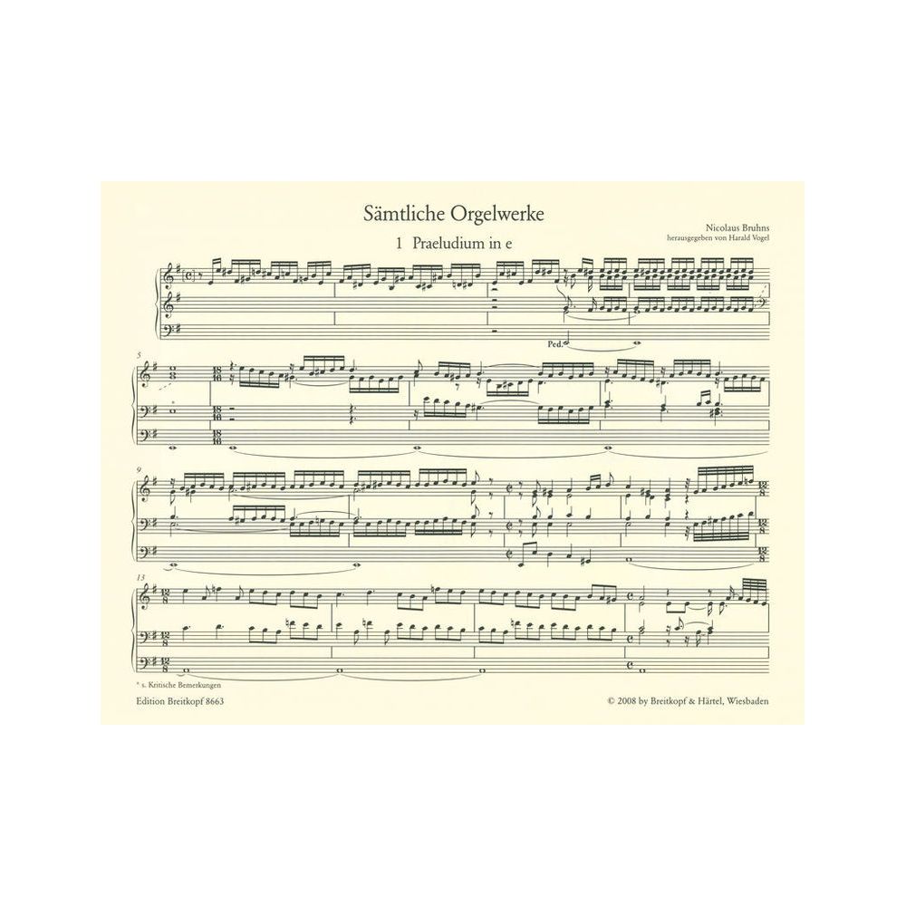 Breitkopf & Härtel Bruhns Sämtliche Orgelwerke – Thomann Ireland