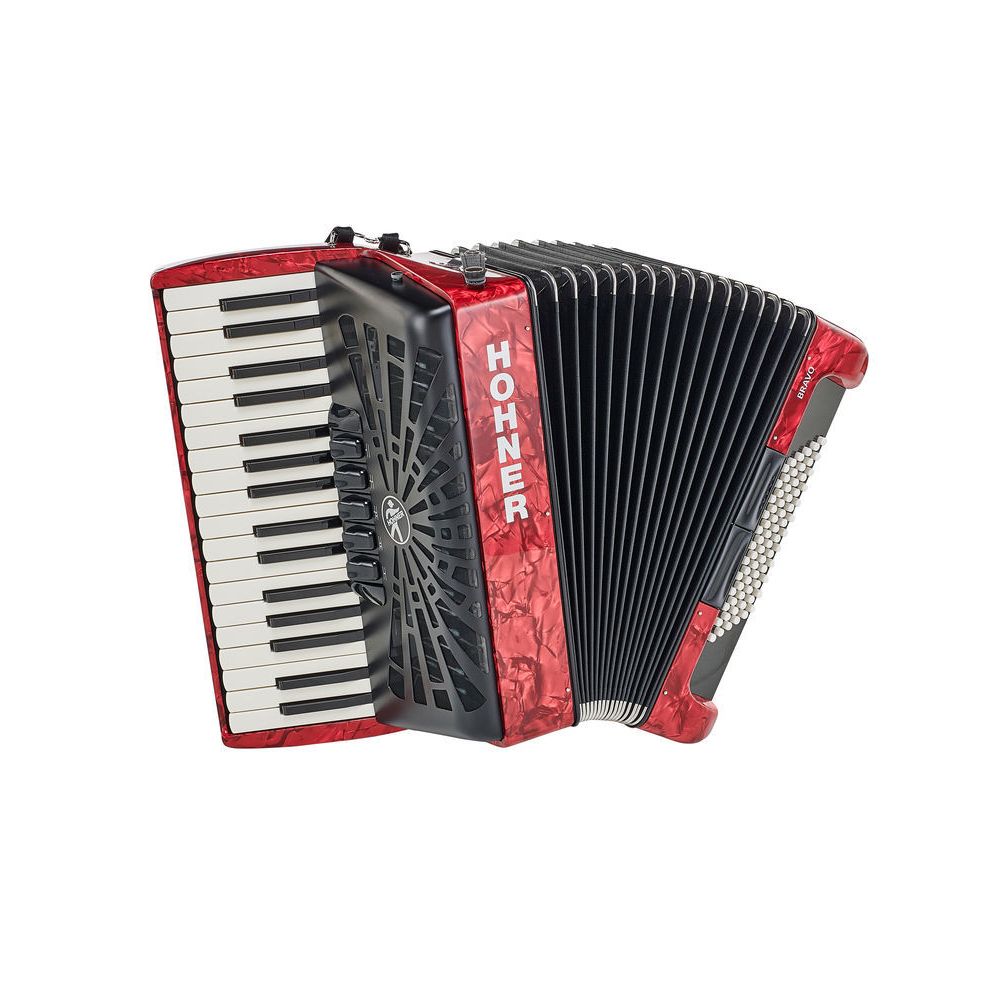 Hohner Bravo III 72 Red silent key – Thomann Ireland