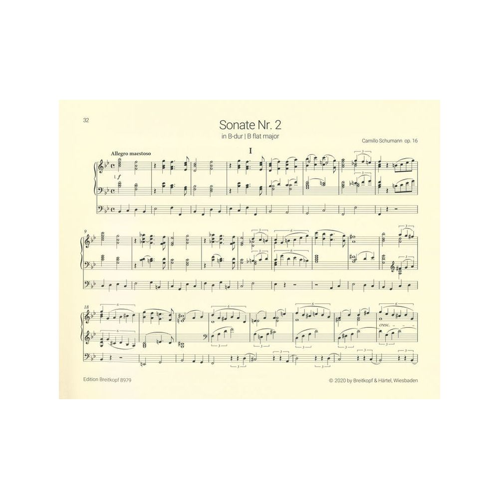 Breitkopf & Härtel Camillo Schumann Orgelsonaten – Thomann Ireland