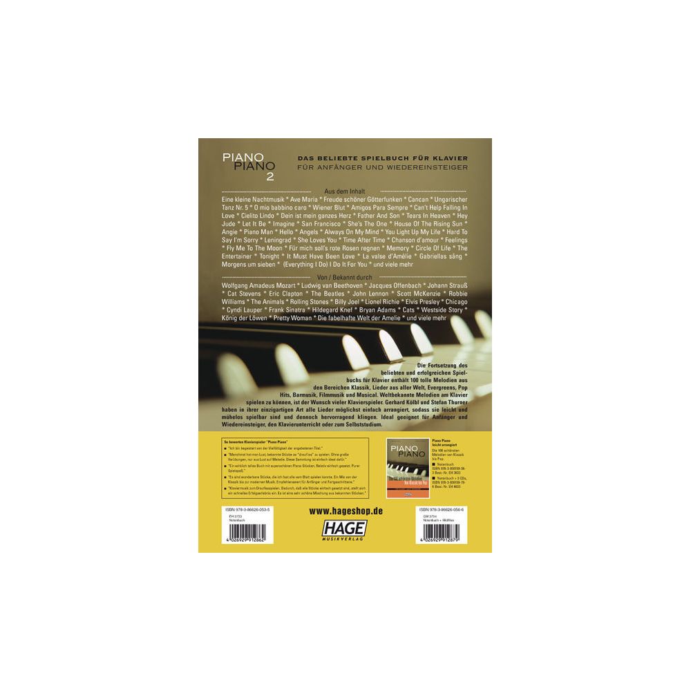 Hage Musikverlag Piano Piano 2 Easy – Thomann Ireland