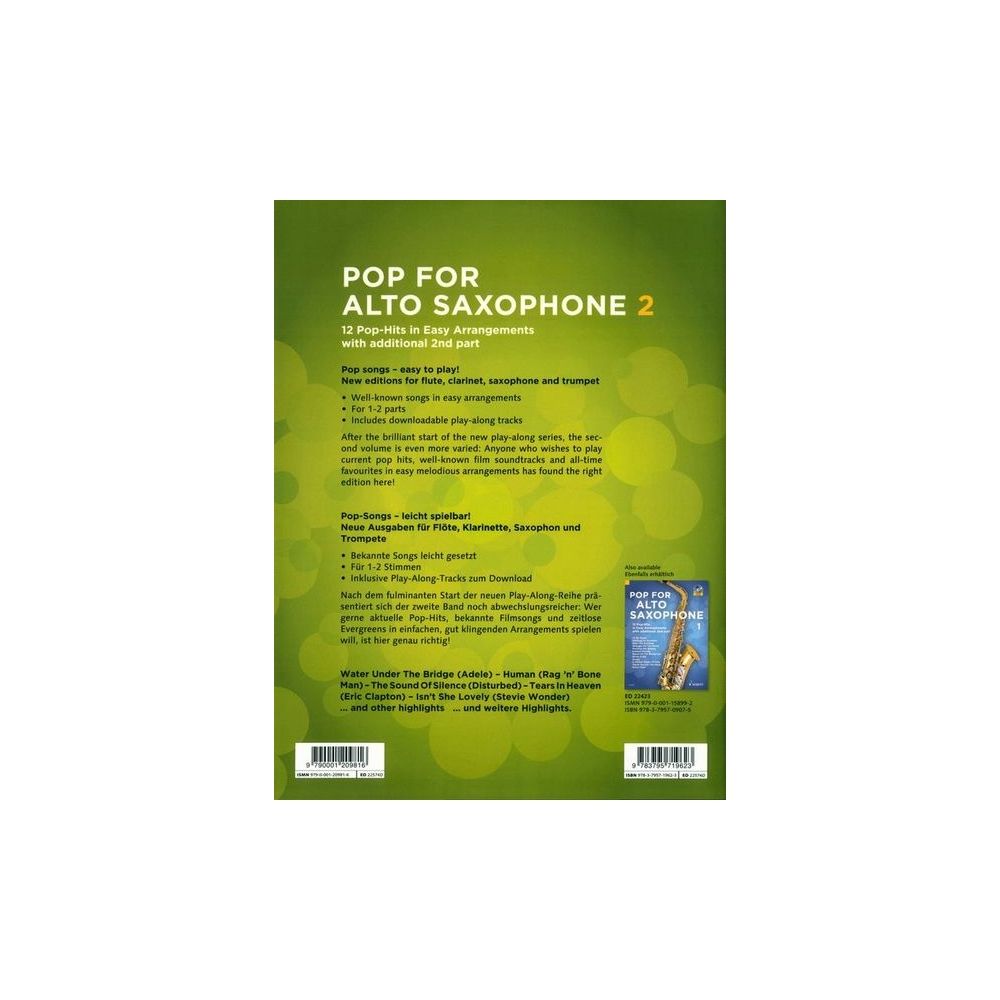 Schott Pop For Alto Saxophone 2 – Thomann Ireland