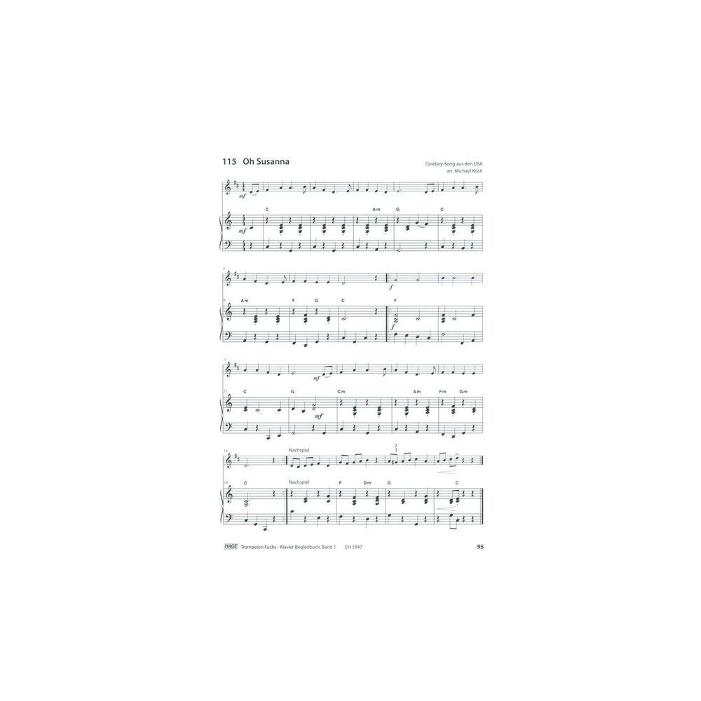 Hage Musikverlag Trompeten Fuchs Klavierbuch – Thomann Ireland