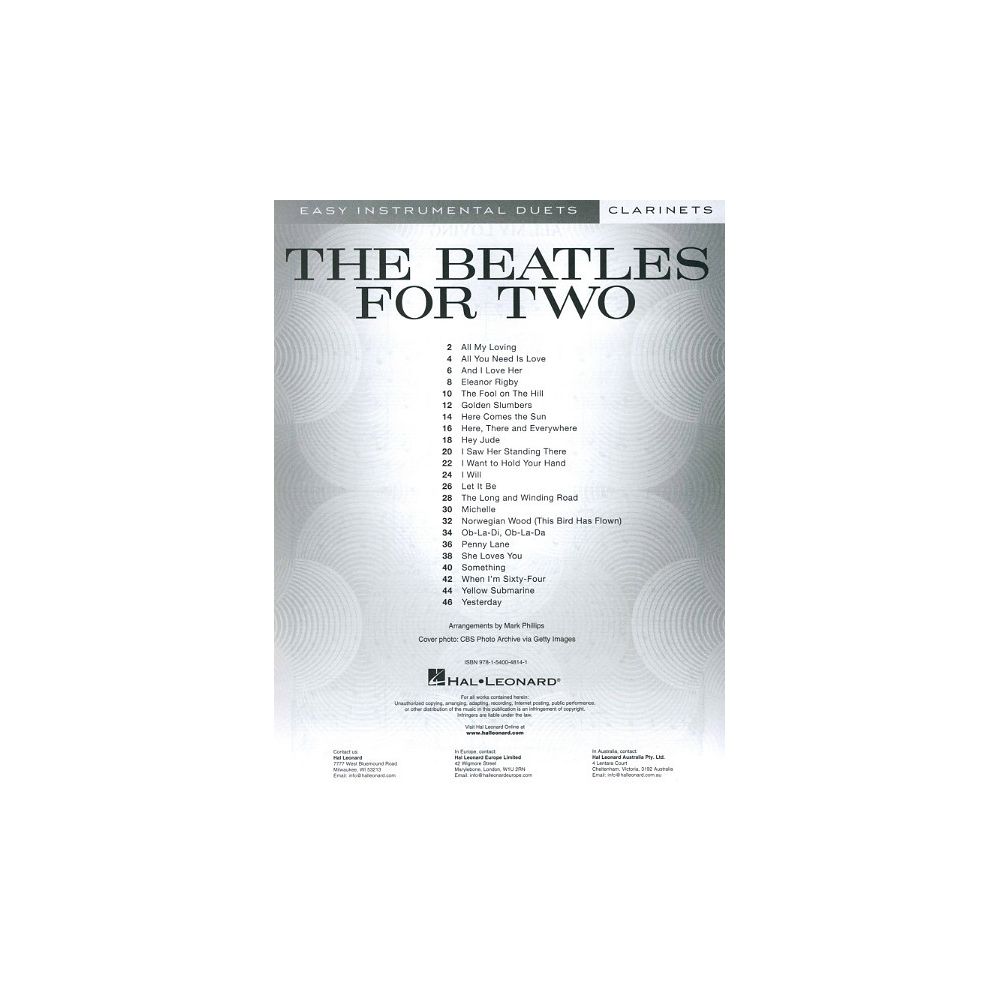 Hal Leonard The Beatles For Two Clarinets – Thomann Ireland