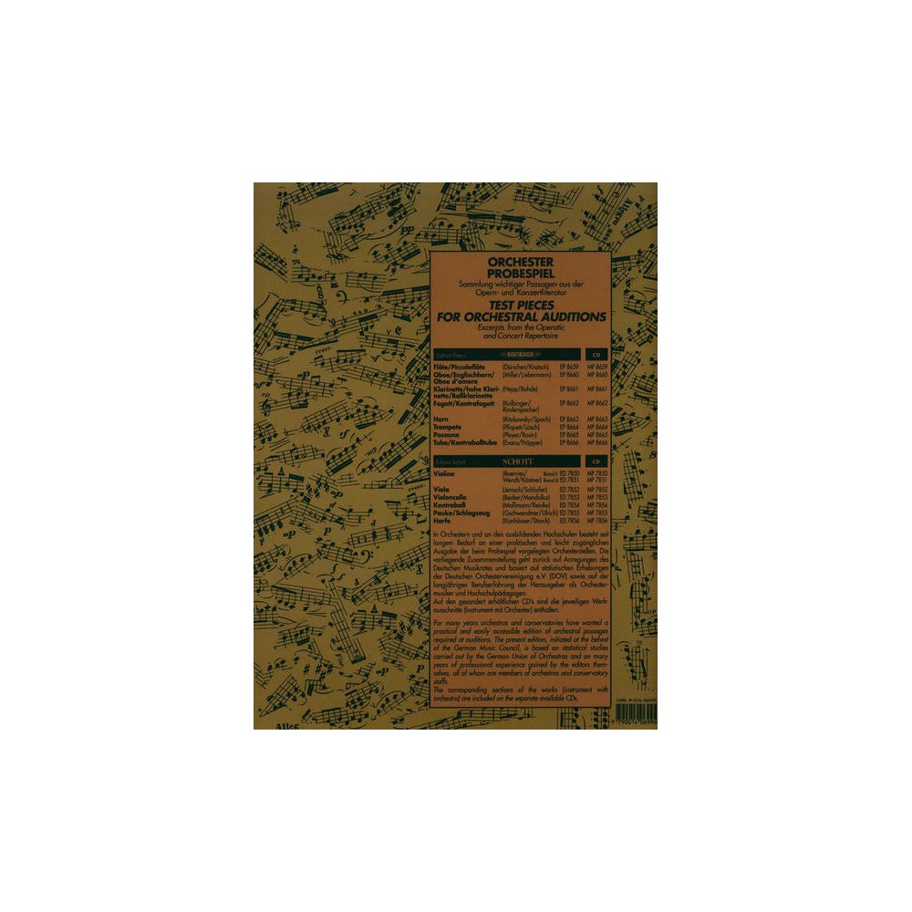 Edition Peters Orchester Probespiel Posaune – Thomann Ireland