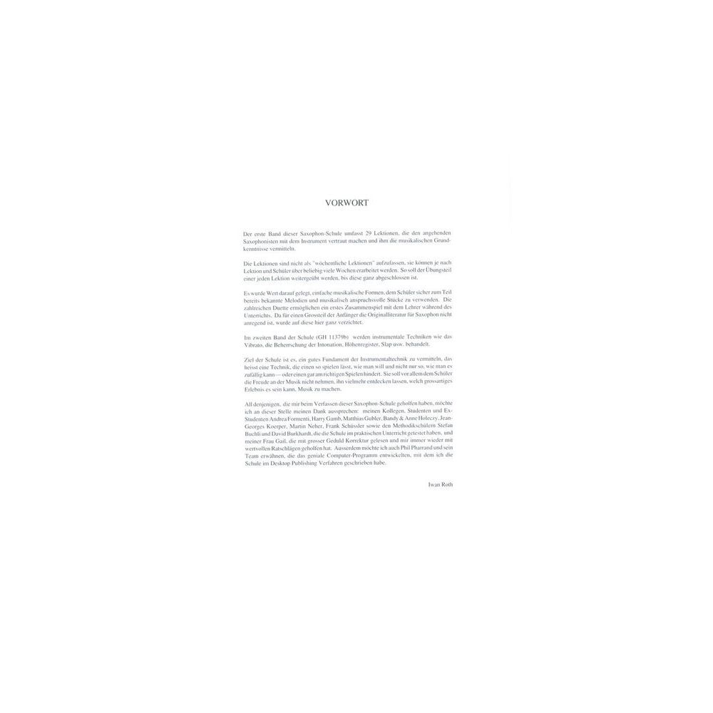 Edition Hug Iwan Roth Schule Saxophon 1 – Thomann Ireland