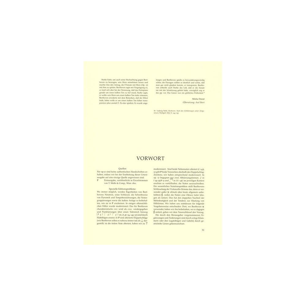 Bärenreiter Beethoven Sonate F