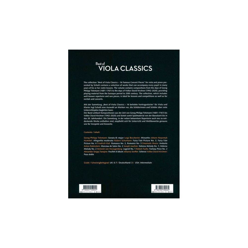 Schott Best of Viola Classics – Thomann Ireland
