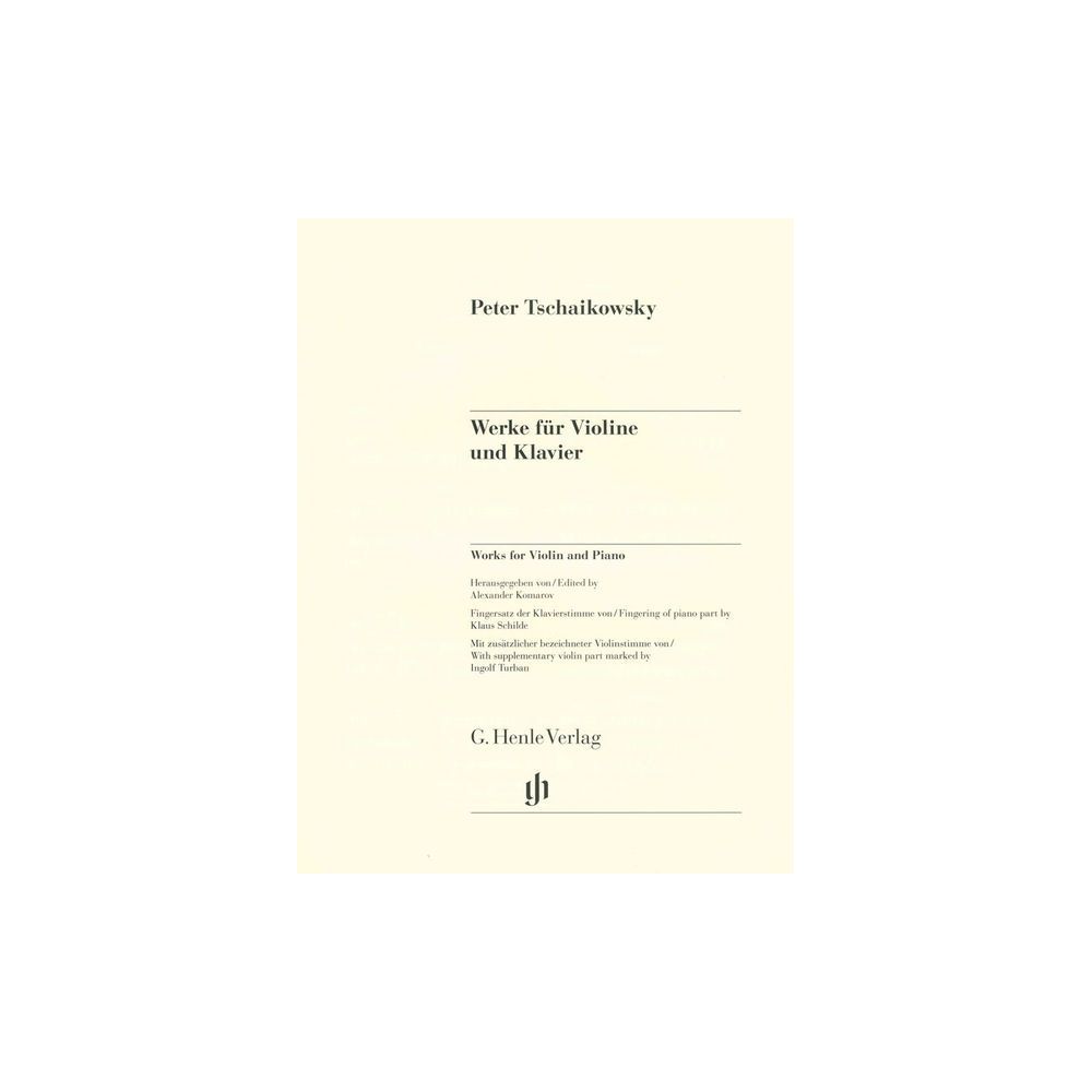 Henle Verlag Tschaikowsky Werke für Violine – Thomann Ireland